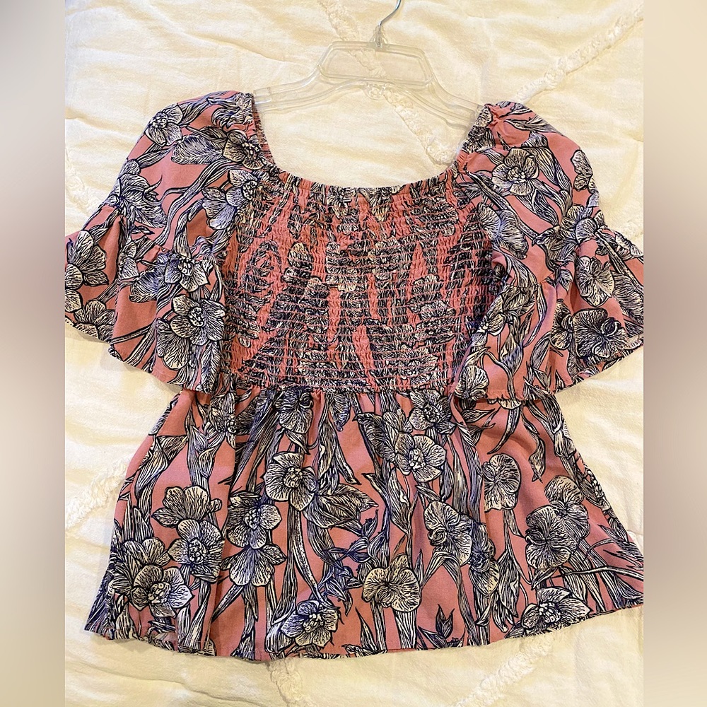 Love, Alexa Flowery Pink Blouse